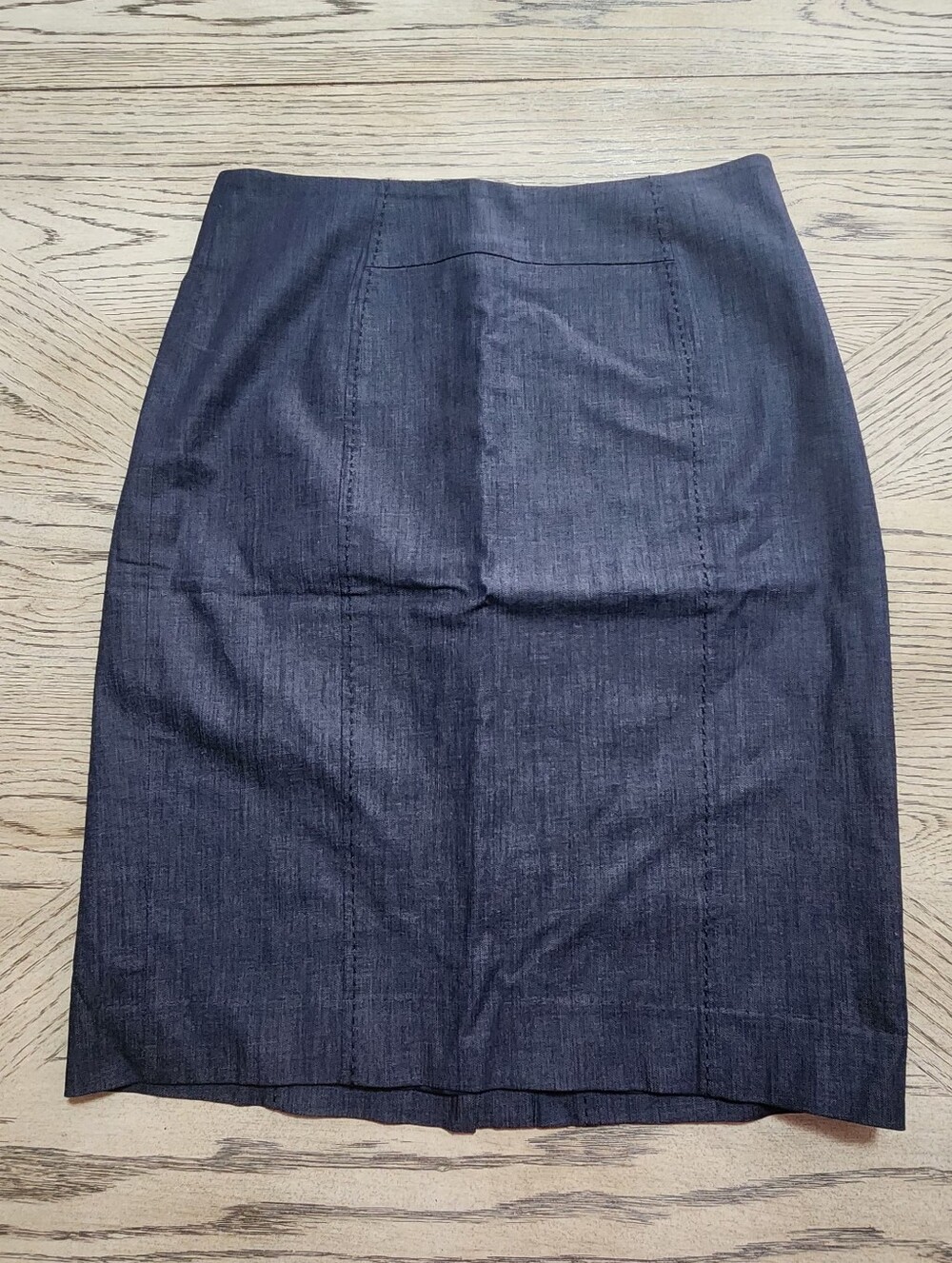 Ann Taylor LOFT Dark Gray Denim-Look Pencil Skirt Size 2